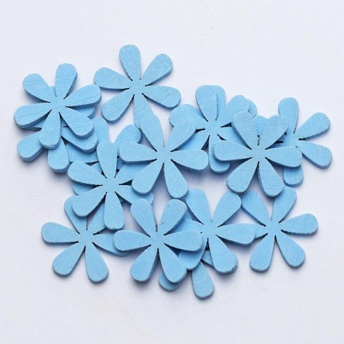 Výrez kvietky modré 3cm s/40