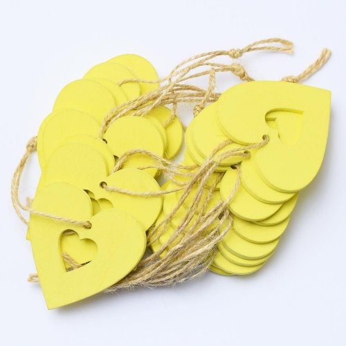 Záv. výrez srdce žlté 5cm s/20