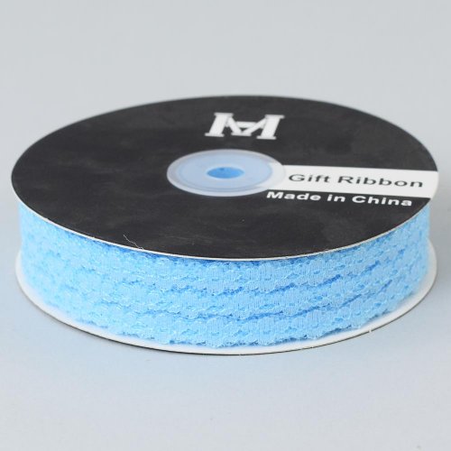 Stuha čipka 30mmx35y bl.modrá