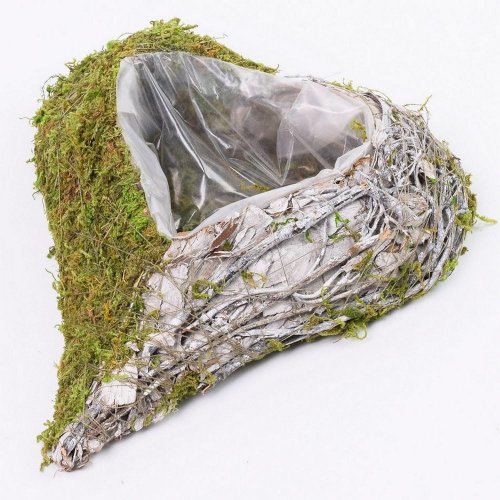 Obal srdce mach bielozelený 21x25x6cm