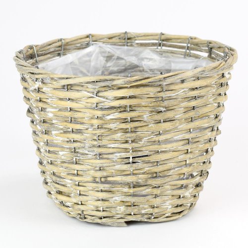 Košík prútie šedý l d23xh17cm