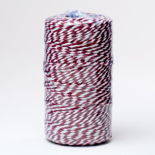 Šnúrka farby  2mmx100m bordo/biela