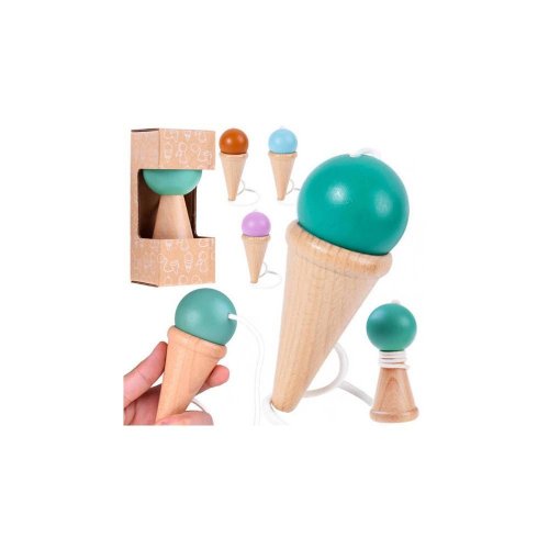 Drevená arkádová hra chytiť loptu 12cmx5cmx5cm