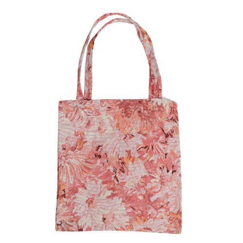 Taška tkaná 38cmx42cm ruž kvety