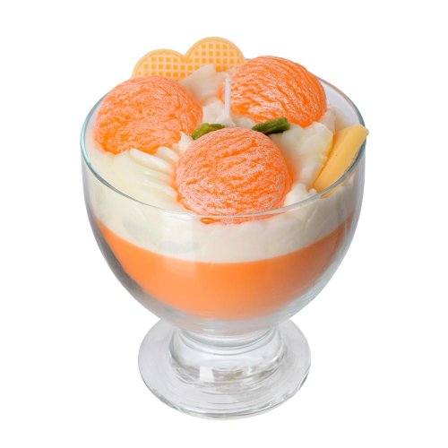 Sviečka dezert pohár oranž pomaranč 13x11cm