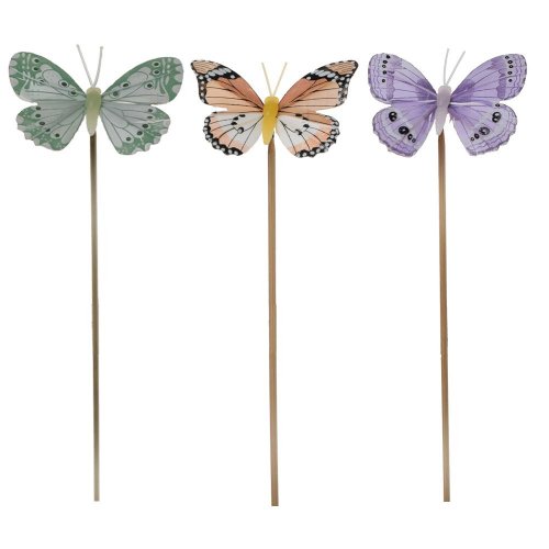 Zápich motýľ 8x30cm mix