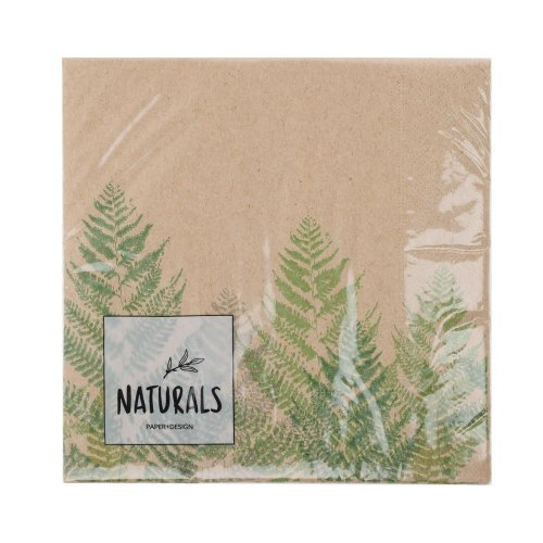 192800 servítky papraď 33x33cm/192800 - Veľkonočné ozdoby