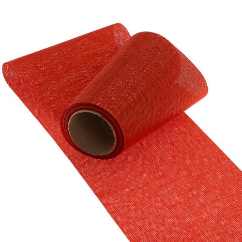 Organza bavlna blysk metal červená/červená 12cmx5y