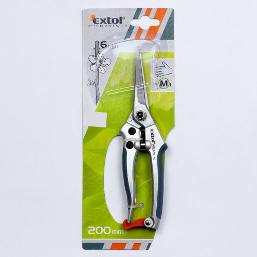 Nožnice záhr. dlhé úzke, 200mm, max. presth. pr. 6mm