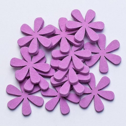 Výrez kvietky fial. 3cm s/40 - Veľkonočné ozdoby