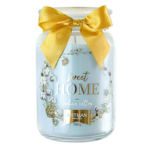 Voň.v skle celoročná veľ.bl.mod.700gr - Umelé kvety