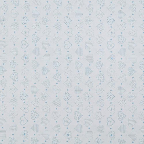 Papier bal. s/25 modré srdiečka  0.7 m0x1 g 60/m2 *4731