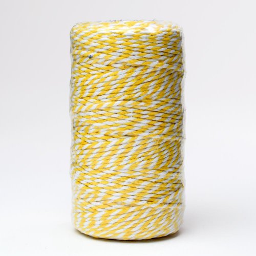 Šnúrka farby  2mmx100m žltá/biela