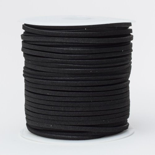 Šnúrka koža 3mmx45m  čierna