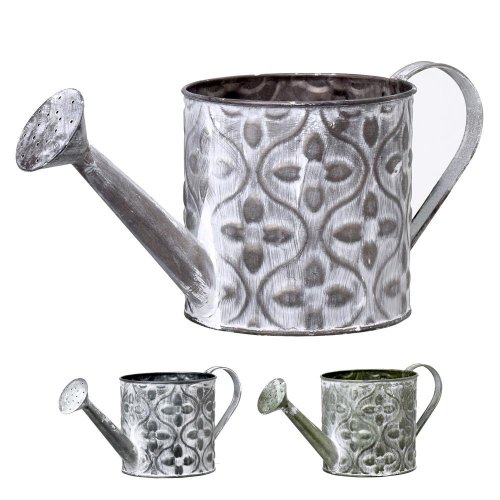 Váza krhla malá kov mix 3f zelený ornament v:13x13cm super cena