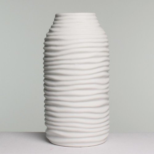 Váza biela porc. 10*10*20cm