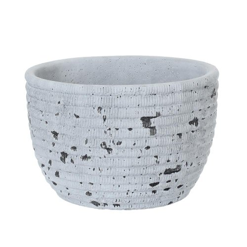 Obal cement antique grey d18.5*h12.5cm