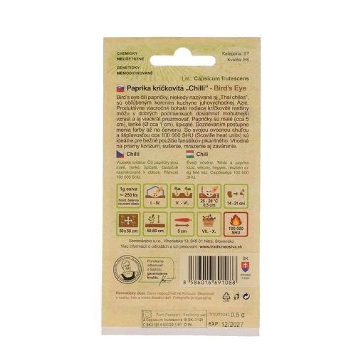 Paprika kríč. chilli birds eye 0,5g