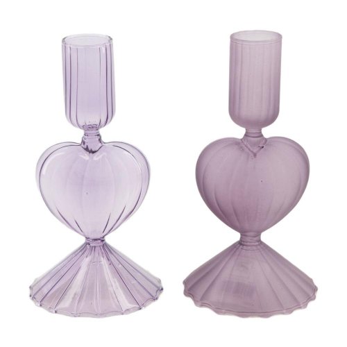 Svietnik srdce 6,5x6,5xv15,5cm ass/2