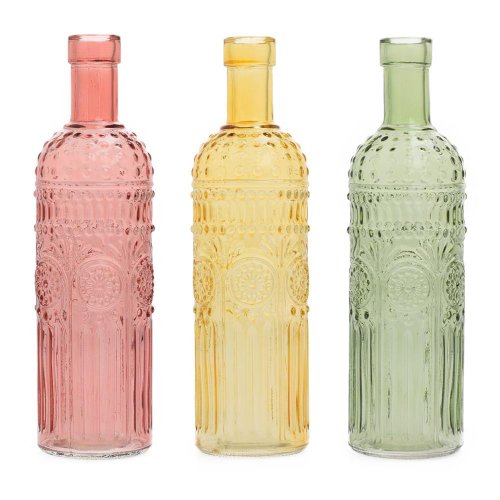 Váza fľaša sklo mix v25xpr.6,5cm gl0198.07...