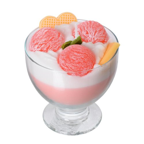 Sviečka dezert pohár ružový malina 13x11cm