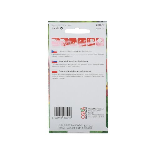 Kapucínka šarlátová 10s