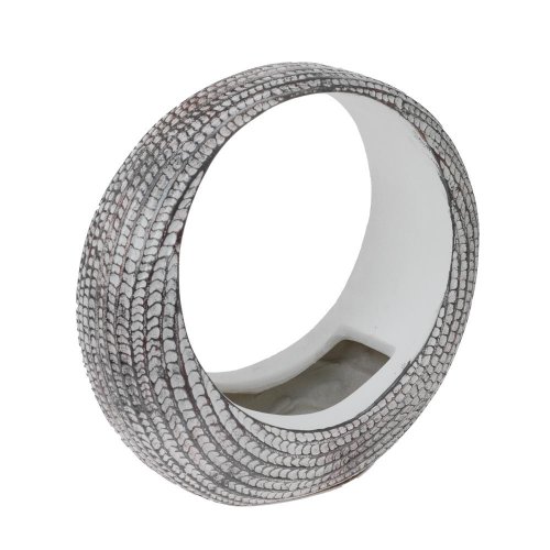 Kruh dekor polyrez m 11x30x27cm biela