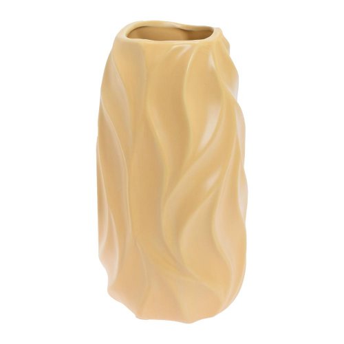 Váza vlnky keramika 11x12x30cm biela