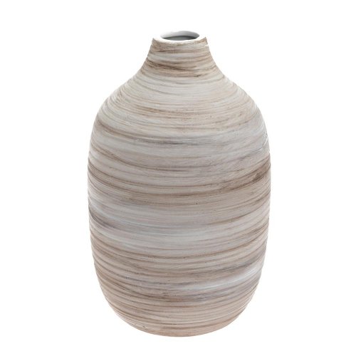 Obal váza pruhy keramika 14*22.5 krém