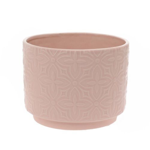 Obal ružová ornament keramika 17*17*13cm