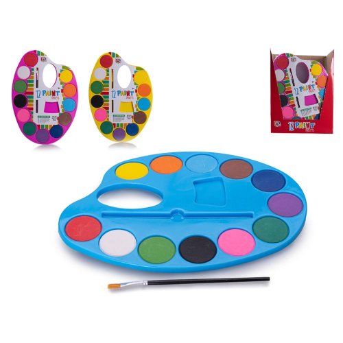 Paleta s farbami 12ks a štetec