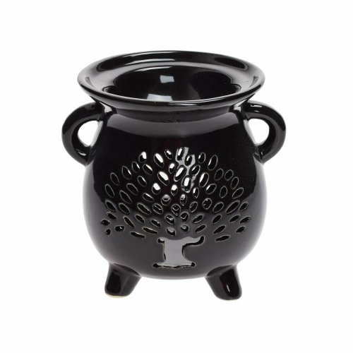 Aromalampa strom porcelán 8x9,5cm čierna