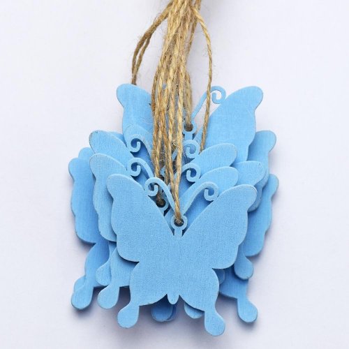 Záv. výrez motýľ modrý 5cm s/20