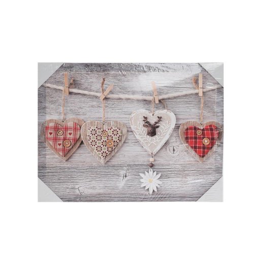 Obraz srdcia 30x40x1,5cm