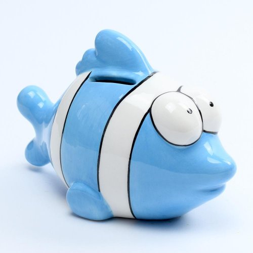 Pokladnička ryba nemo modrá dolomit 16,5x8,2x11cm