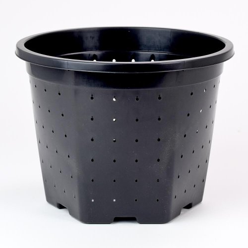 Kontajner na dreviny/s otvormi/25x20 cm 7,5l čierny