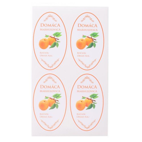 Samolepky marhulovica16ks/mix zel.