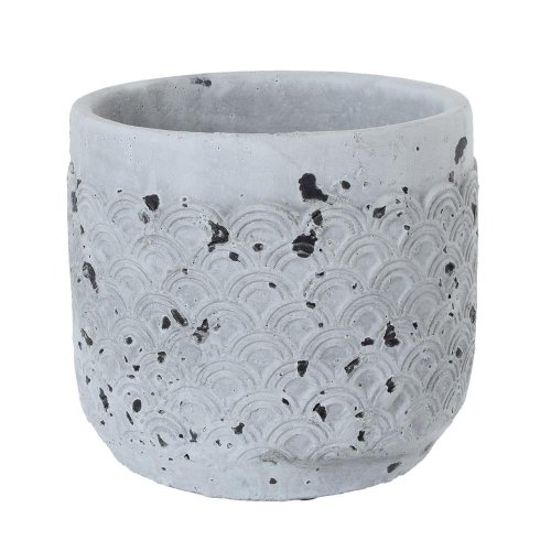 Obal cement antique grey d16.5*h15cm