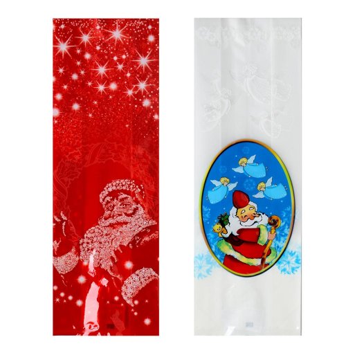 Sáčok mikuláš celofán 12x35cm mix 2