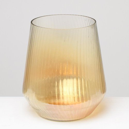 Pohár na čaj svieč 15cm zlatá ombre