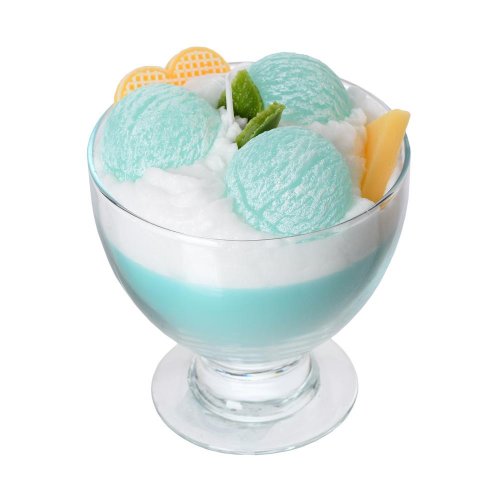 Sviečka dezert pohár tyrkys pistácia 13x11cm