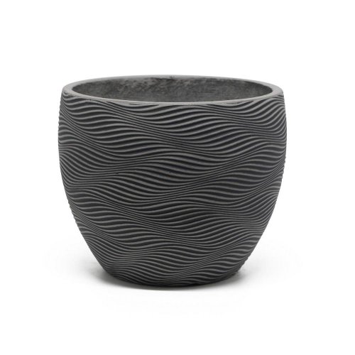 J125 kvetináč + miska kiki antik šedá 44x36cm xl