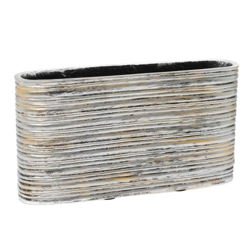 Obal ovál polyrez m 30x7,5x16cm čiernostrieborná