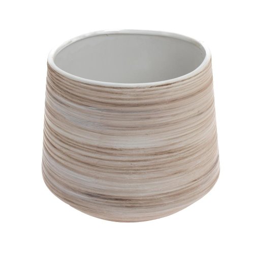 Obal pruhy keramika 18*18*15 krém