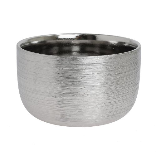 Obal keramika 18x18x11cm strieborný