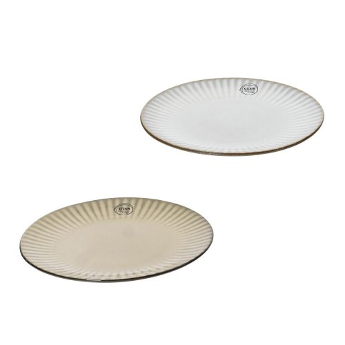 Tanier kamen/ glazúra pruhovaný vzor okraj 2ass v1,9/pr.22cm