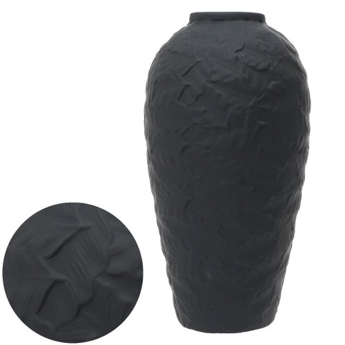 Váza keramika 17x17x33cm čierna