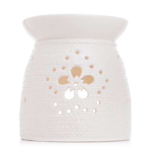 Aromalampa kvet porcelán biela 10,5x10,5x11cm