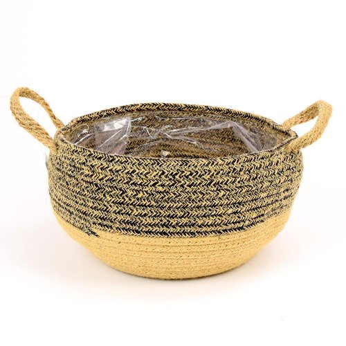 Kôš prútie s uchom hnedá/natur s 25x16cm