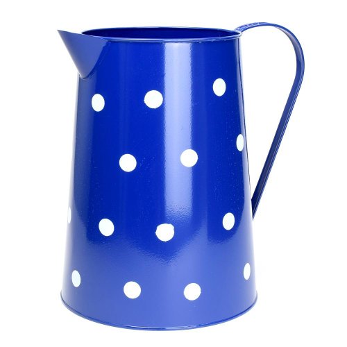 Váza džbán kov modrá veľké bodky v:26,5x15,5cm super cena - Lampáše
